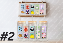 Load image into Gallery viewer, Studio Whimsical Forest Cat Anime 16oz Frosted Glass Cup/ Stainless Steel Can
