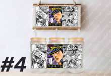 Load image into Gallery viewer, Jo jo Journey Anime Manga Panel 16oz Frosted Glass Cup
