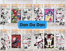 Load image into Gallery viewer, Alien Yokai High Schooler Anime Manga Panel 16oz Frosted Glass Cup
