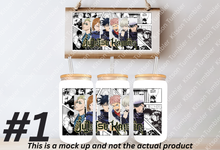 Load image into Gallery viewer, Curse Sorcerers 2 Anime Manga Panel 16oz Frosted Glass Cup/ Stainless Steel Can
