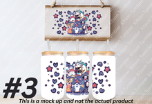 Load image into Gallery viewer, Studio Whimsical Forest Cat Anime 16oz Frosted Glass Cup/ Stainless Steel Can
