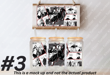 Load image into Gallery viewer, Curse Sorcerers 2 Anime Manga Panel 16oz Frosted Glass Cup/ Stainless Steel Can
