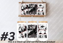Load image into Gallery viewer, Curse Sorcerers 2 Anime Manga Panel 16oz Frosted Glass Cup/ Stainless Steel Can
