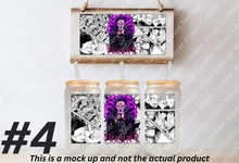 Load image into Gallery viewer, Curse Sorcerers 2 Anime Manga Panel 16oz Frosted Glass Cup/ Stainless Steel Can
