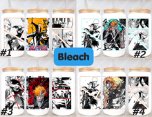 Load image into Gallery viewer, Soul Reaper Shinigami Anime Manga Panel 16oz Frosted Glass Cup / Stainless Steel Can
