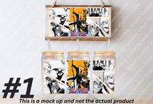 Load image into Gallery viewer, Soul Reaper Shinigami Anime Manga Panel 16oz Frosted Glass Cup / Stainless Steel Can
