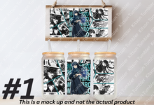 Load image into Gallery viewer, Slayer Breathing Pillar Anime Manga Panel 16oz Frosted Glass Cup
