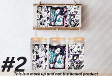 Load image into Gallery viewer, Slayer Breathing Pillar Anime Manga Panel 16oz Frosted Glass Cup
