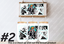 Load image into Gallery viewer, Soul Reaper Shinigami Anime Manga Panel 16oz Frosted Glass Cup / Stainless Steel Can
