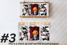 Load image into Gallery viewer, Soul Reaper Shinigami Anime Manga Panel 16oz Frosted Glass Cup / Stainless Steel Can
