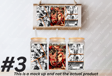 Load image into Gallery viewer, Slayer Breathing Pillar Anime Manga Panel 16oz Frosted Glass Cup
