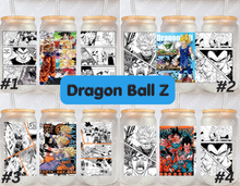 Load image into Gallery viewer, Dragon Fighter Anime Manga Panel 16oz Frosted Glass Cup
