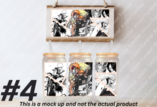 Load image into Gallery viewer, Soul Reaper Shinigami Anime Manga Panel 16oz Frosted Glass Cup / Stainless Steel Can
