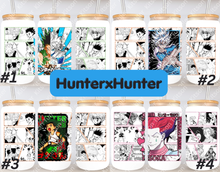 Load image into Gallery viewer, Hunter HXH Anime Manga 16oz Frosted Glass Cup/ Stainless Steel Can Panel
