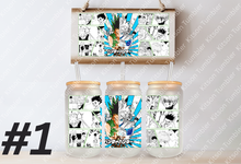 Load image into Gallery viewer, Hunter HXH Anime Manga 16oz Frosted Glass Cup/ Stainless Steel Can Panel
