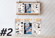 Load image into Gallery viewer, Hunter HXH Anime Manga 16oz Frosted Glass Cup/ Stainless Steel Can Panel
