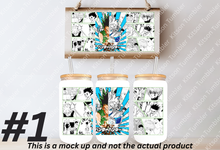 Load image into Gallery viewer, Hunter HXH Anime Manga 16oz Frosted Glass Cup/ Stainless Steel Can Panel
