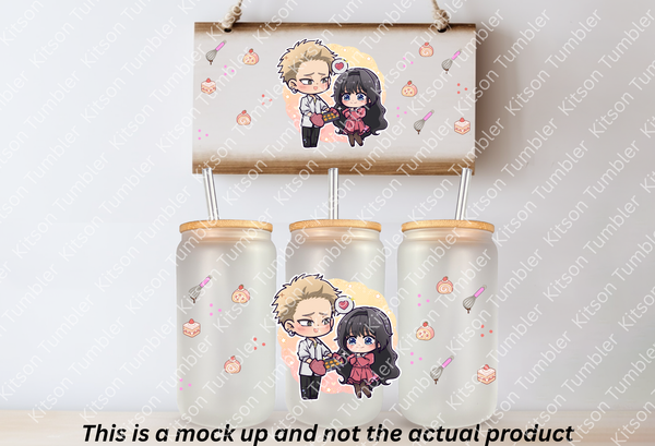 Fragrant Flower Bakery Romance Anime 16oz Frosted Glass Cup / Stainless Steel Can