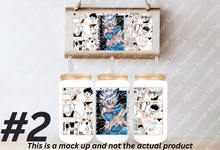 Load image into Gallery viewer, Hunter HXH Anime Manga 16oz Frosted Glass Cup/ Stainless Steel Can Panel

