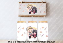 Load image into Gallery viewer, Fragrant Flower Bakery Romance Anime 16oz Frosted Glass Cup / Stainless Steel Can
