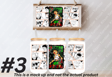 Load image into Gallery viewer, Hunter HXH Anime Manga 16oz Frosted Glass Cup/ Stainless Steel Can Panel
