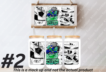 Load image into Gallery viewer, Ninja Anime Manga Panel 16oz Frosted Glass Cup / Stainless Steel Can
