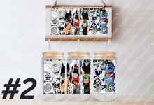 Load image into Gallery viewer, King of the Pirates Piece Anime Manga 16oz Frosted Glass Cup
