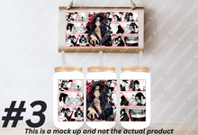 Load image into Gallery viewer, Ninja Anime Manga Panel 16oz Frosted Glass Cup / Stainless Steel Can

