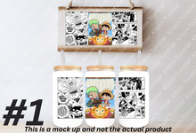 Load image into Gallery viewer, King of the Pirates Piece Anime Manga 16oz Frosted Glass Cup / Stainless Steel Can Panel
