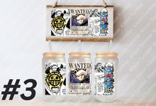 Load image into Gallery viewer, King of the Pirates Piece Anime Manga 16oz Frosted Glass Cup
