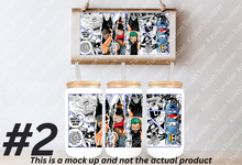 Load image into Gallery viewer, King of the Pirates Piece Anime Manga 16oz Frosted Glass Cup / Stainless Steel Can Panel
