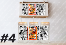 Load image into Gallery viewer, King of the Pirates Piece Anime Manga 16oz Frosted Glass Cup
