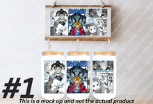 Load image into Gallery viewer, FMA Alchemist Anime Manga Panel 16oz Frosted Glass Cup / Stainless Steel Can
