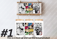Load image into Gallery viewer, Slayer Breathing Style Anime Manga Panel 16oz Frosted Glass Cup / Stainless Steel Can
