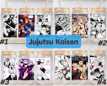 Load image into Gallery viewer, Curse Sorcerers 1 Anime Manga Panel 16oz Frosted Glass Cup / Stainless Steel

