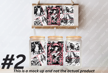 Load image into Gallery viewer, Slayer Breathing Style Anime Manga Panel 16oz Frosted Glass Cup / Stainless Steel Can
