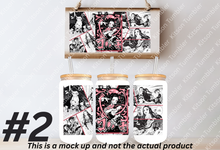 Load image into Gallery viewer, Slayer Breathing Style Anime Manga Panel 16oz Frosted Glass Cup / Stainless Steel Can
