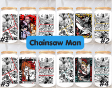 Load image into Gallery viewer, Chainsaw Devil Hunter Anime Manga 16oz Frosted Glass Cup / Stainless Steel Can Panel
