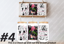 Load image into Gallery viewer, Slayer Breathing Style Anime Manga Panel 16oz Frosted Glass Cup / Stainless Steel Can
