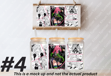 Load image into Gallery viewer, Slayer Breathing Style Anime Manga Panel 16oz Frosted Glass Cup / Stainless Steel Can
