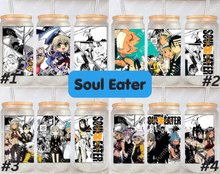 Load image into Gallery viewer, Soul Meister Scythe Anime Manga Panel 16oz Frosted Glass Cup/ Stainless Steel Can
