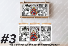 Load image into Gallery viewer, FMA Alchemist Anime Manga Panel 16oz Frosted Glass Cup / Stainless Steel Can
