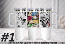 Load image into Gallery viewer, Slayer Breathing Style Anime Manga Panel 40oz Tumbler
