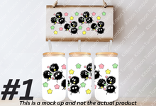 Load image into Gallery viewer, Studio Soote Dust Ball Fuzzy Anime 16oz Frosted Glass Cup / Stainless Steel Can
