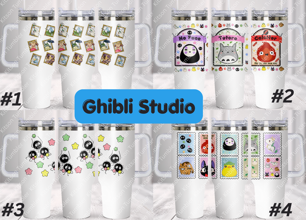 Studio Whimsical Forest Cat Anime Manga Panel 40oz Tumbler
