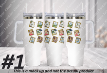 Load image into Gallery viewer, Studio Whimsical Forest Cat Anime Manga Panel 40oz Tumbler
