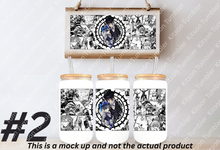 Load image into Gallery viewer, Black Butler Sebas / Ciel Anime Manga Panel 16oz Frosted Glass Cup/ Stainless Steel Can
