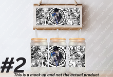 Load image into Gallery viewer, Black Butler Sebas / Ciel Anime Manga Panel 16oz Frosted Glass Cup/ Stainless Steel Can
