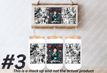 Load image into Gallery viewer, Black Butler Sebas / Ciel Anime Manga Panel 16oz Frosted Glass Cup/ Stainless Steel Can
