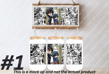 Load image into Gallery viewer, Black Butler Sebas / Ciel Anime Manga Panel 16oz Frosted Glass Cup/ Stainless Steel Can
